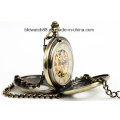 Hot Sale Mechanical Skeleton Pocket Watch with Chain